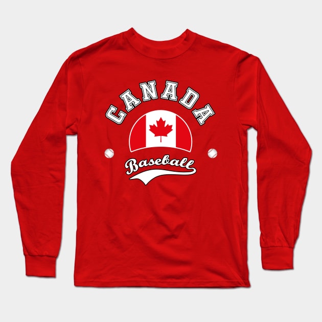 Canada Baseball Team Long Sleeve T-Shirt by CulturedVisuals